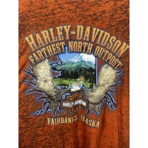 Harley Davidson Mens SHIRT Fairbanks Alaska 2XL Biker Farthest North Outpost Y2K